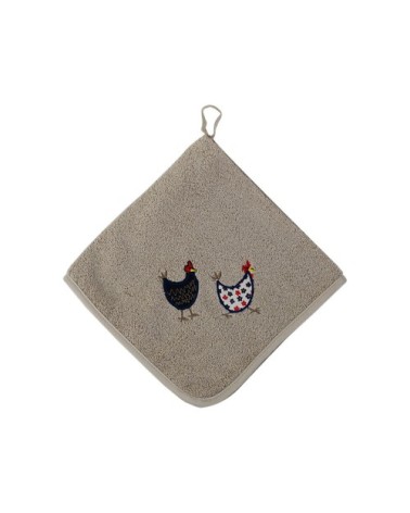 Lot de 3 torchons carrés  ficelle 50x50 cm