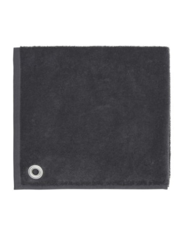 Lot de 3 torchons carrés avec illet  anthracite 50x50 cm