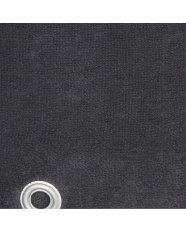 Lot de 3 torchons carrés avec illet  anthracite 50x50 cm