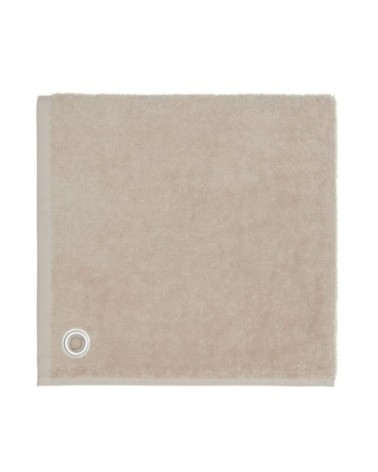 Lot de 3 torchons carrés avec illet  sable 50x50 cm