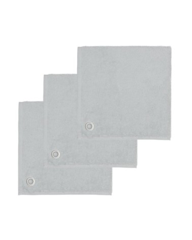 Lot de 3 torchons carrés avec illet  glacier 50x50 cm