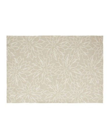 Tapis tissé jacquard en polypropylène beige et écru 160x230