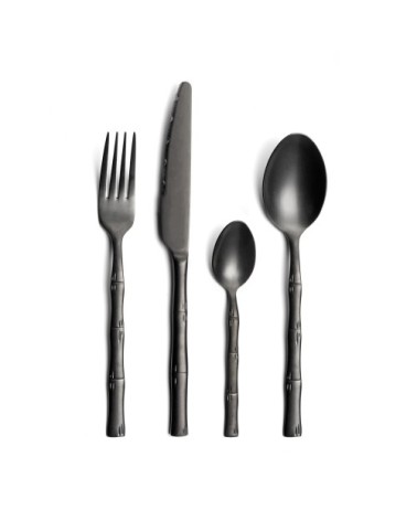 Ménagère 16 couverts en acier inox noir mat