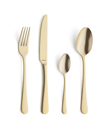 Coffret ménagère 24 couverts dorés