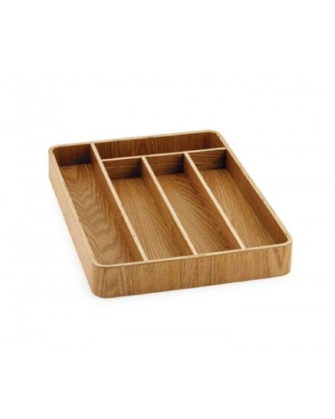 Range-couverts en bois de saule 5 compartiments