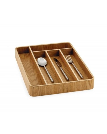 Range-couverts en bois de saule 5 compartiments