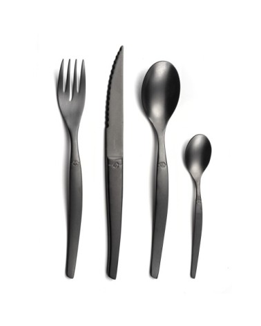 Ménagère 16 couverts anthracite mat