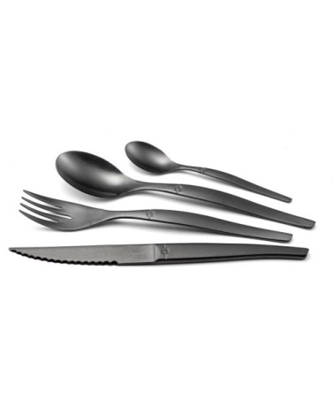 Ménagère 16 couverts anthracite mat