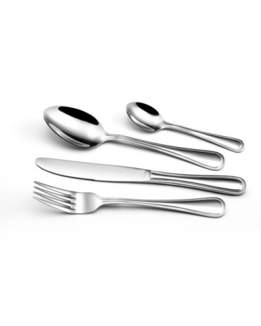 Ménagère 24 couverts en acier inox finition polie brillante