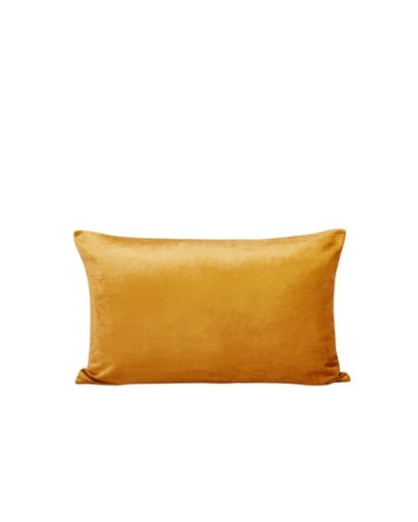 Housse de coussin en velours Miel et taupe 28x47 cm