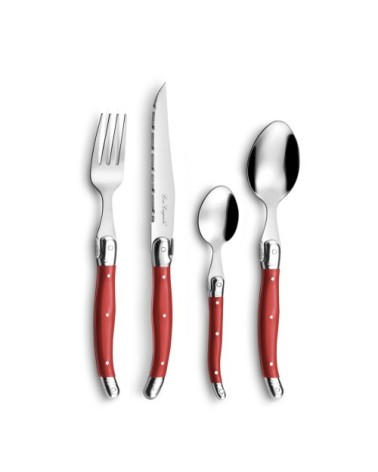 Ménagère 24 couverts rouges