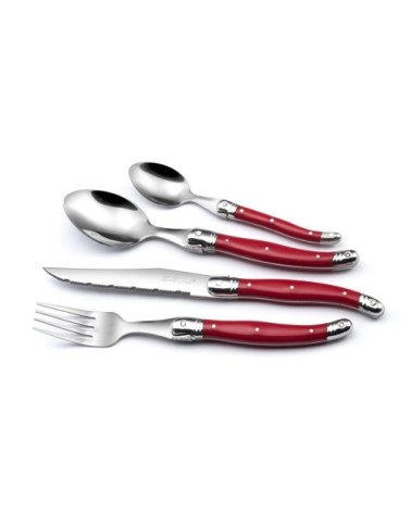 Ménagère 24 couverts rouges