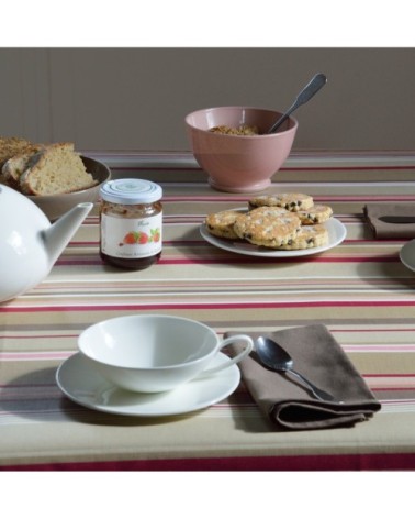 Nappe enduite carrée 120 x 120 cm taupe