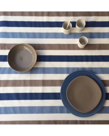 Nappe enduite rectangle 160 x 240 cm bleu