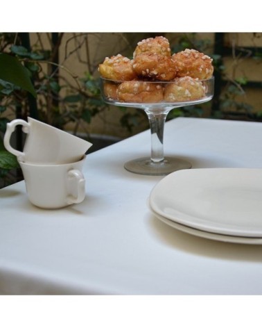 Nappe enduite rectangle 160 x 200 cm blanc