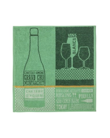 Carré éponge en coton vert 50x50