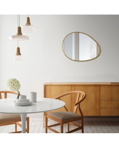 Miroir en métal 60x80 cm or