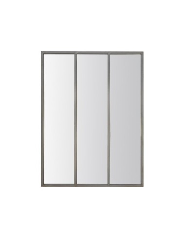 Miroir verrière style industriel 90x120 argent