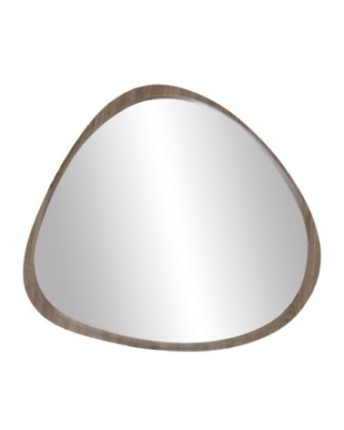 Miroir forme organique H71cm bois foncé
