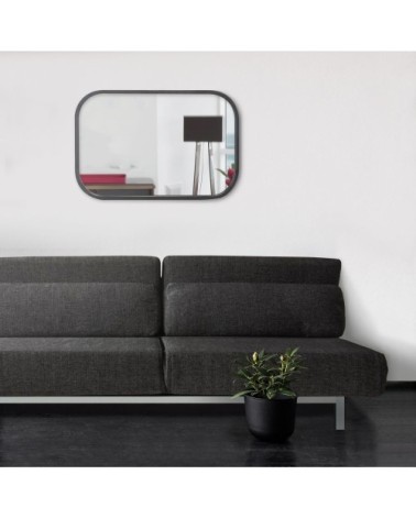 Miroir rectangulaire industriel 40x60 noir