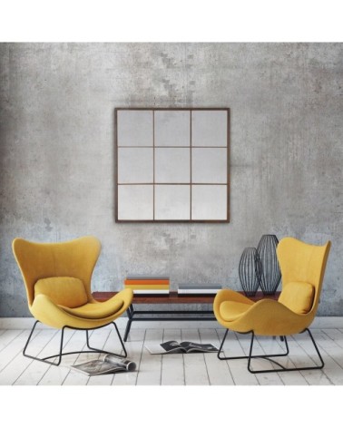 Miroir fenêtre style industriel 100x100 noir