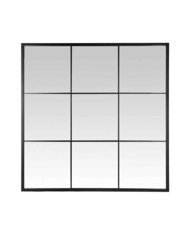 Miroir fenêtre style industriel 100x100 noir