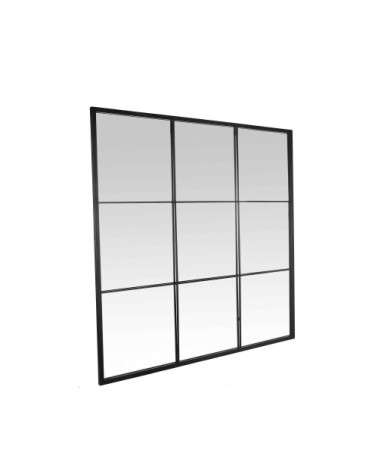 Miroir fenêtre style industriel 100x100 noir