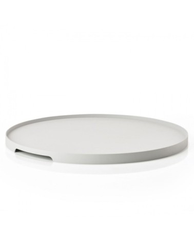 Plateau rond en métal gris clair D35cm