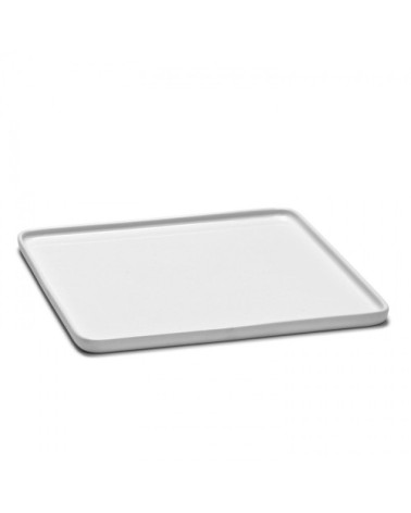 Assiette carrée en porcelaine blanche 24x24cm