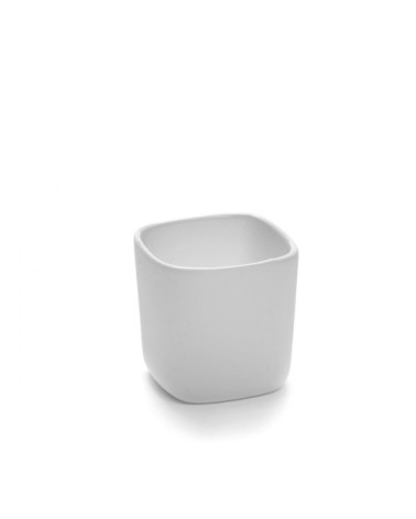 Bol carré en porcelaine blanche 6x6cm H6cm