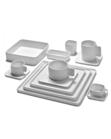 Bol carré en porcelaine blanche 6x6cm H3cm