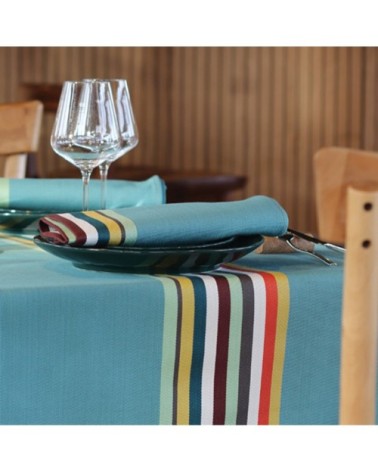 Serviette de table en coton vert 53x53cm