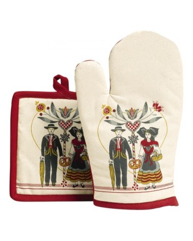 Lot gant/manique  en  beige 18 x 28