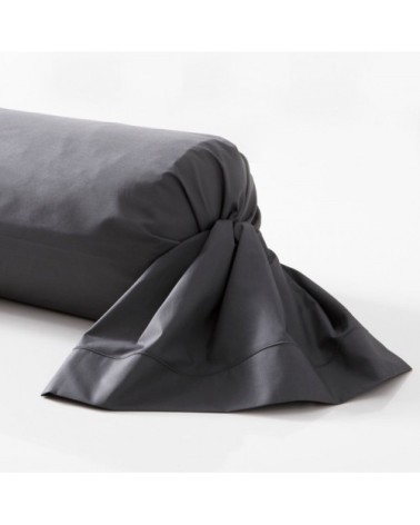 Taie de traversin en Percale Anthracite 185 cm cm