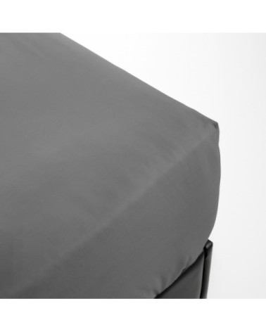 Drap housse en Percale Anthracite 90x200 cm cm