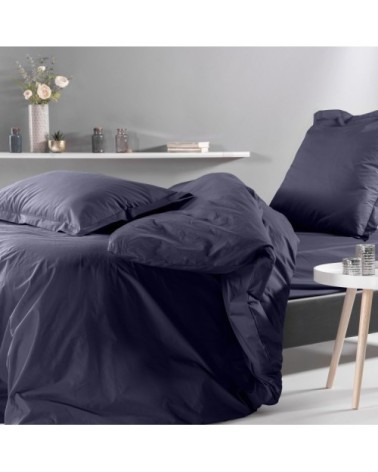 Drap plat en Percale Marine 180x290 cm cm