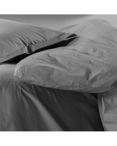 Housse de couette en Percale Anthracite 140x200 cm cm