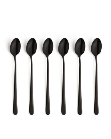 Service 6 cuillères latte macchiato noires