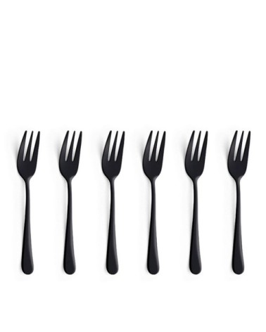 Service à gâteaux 6 pièces noires