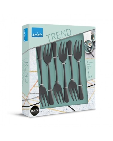 Service à gâteaux 6 pièces noires