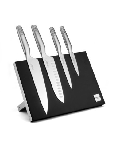 Bloc magnétique 4 couteaux de cuisine