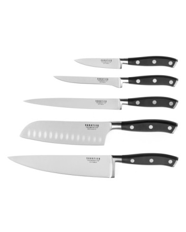 Bloc magnétique 5 couteaux de cuisine