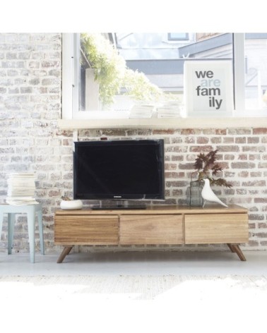 Meuble TV en mindi massif 150 cm