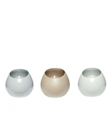 Set de 3 pots de rangement en porcelaine