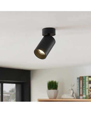 Spot en aluminium noir