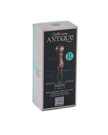 Moulin à poivre manuel en hêtre antiquaire H18cm