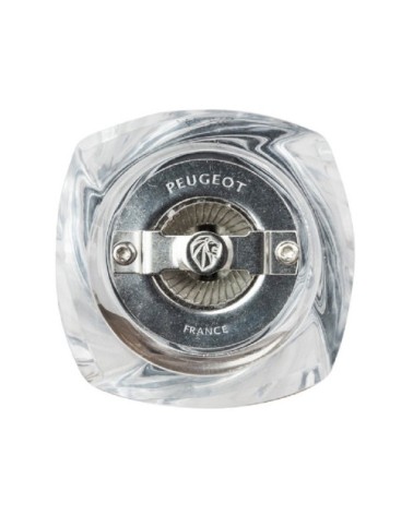 Moulin à sel manuel bois et acryl chocolat H14cm