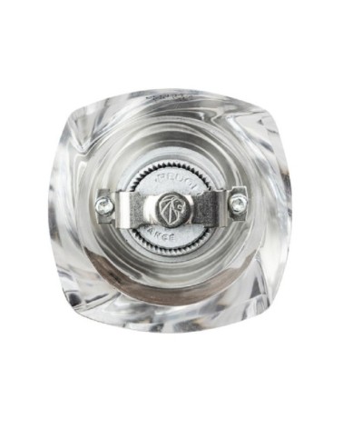 Moulin à poivre manuel bois et acryl chocolat H14cm