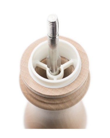 Moulin à sel manuel en bois naturel H18cm