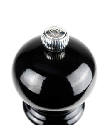 Moulin à sel manuel en bois laqué noir H12cm